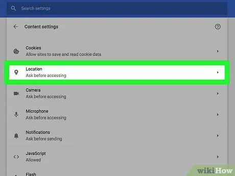 A helyszolgáltatások engedélyezése a Google Chrome -ban 6. lépés