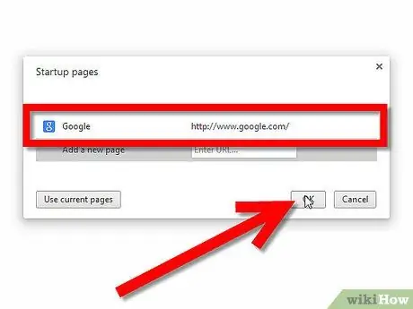 Nustatykite pagrindinį puslapį „Google Chrome“4 veiksme