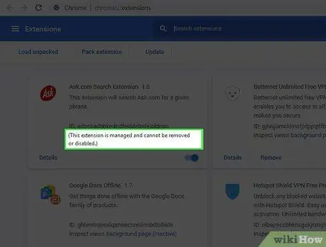 Krok 9: Odstráňte Ask Toolbar z Chrome