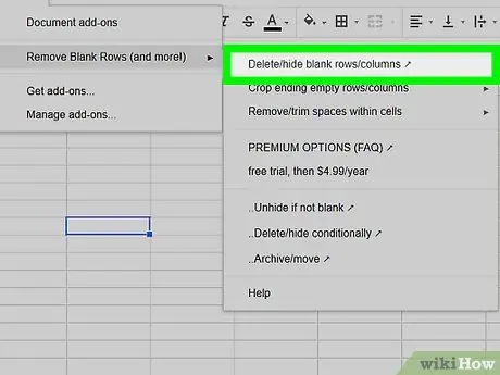 Supprimer les lignes vides sur Google Sheets sur PC ou Mac Étape 22