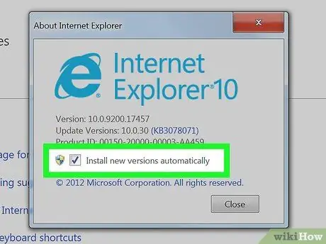 Sasisha Hatua ya 11 ya Microsoft Internet Explorer