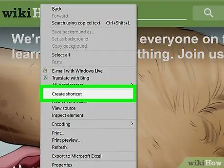 Lumikha ng isang Shortcut sa isang Website sa Iyong Desktop gamit ang Internet Explorer Hakbang 4