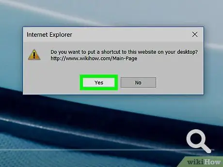 Lumikha ng isang Shortcut sa isang Website sa Iyong Desktop gamit ang Internet Explorer Hakbang 5