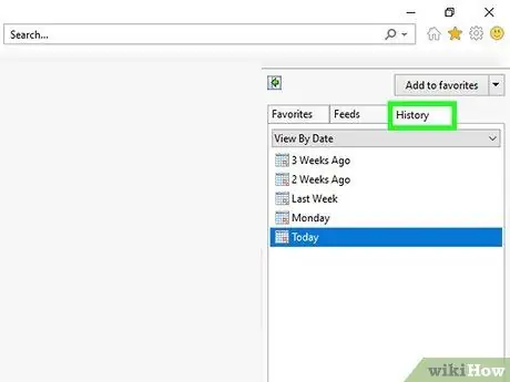 Juurdepääs Internet Exploreri ajaloole 2. samm