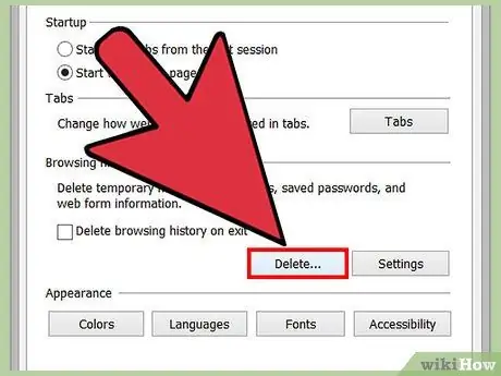 Elimina cronologia di navigazione in Internet Explorer Passaggio 15