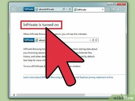 დაათვალიერეთ ინკოგნიტო Internet Explorer– ში ნაბიჯი 3