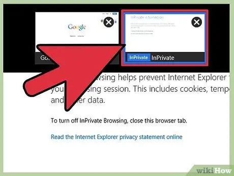 Просмотр в режиме инкогнито в Internet Explorer. Шаг 8