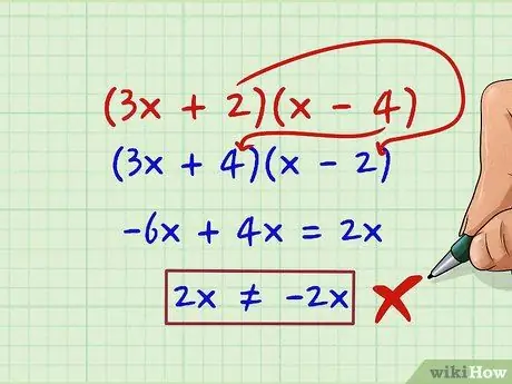 Factorizar polinomios de segundo grado (ecuaciones cuadráticas) Paso 11