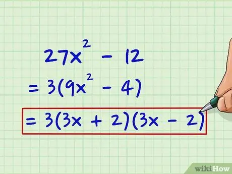 Factorizar polinomios de segundo grado (ecuaciones cuadráticas) Paso 24