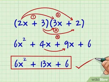 Fattori di secondo grado polinomi (equazioni quadratiche) Passaggio 3