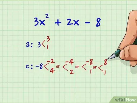 Factorizar polinomios de segundo grado (ecuaciones cuadráticas) Paso 4