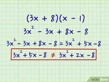 Factor polinomii de gradul II (ecuații cuadratice) Pasul 9