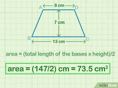 Trapezoidin sahəsini hesablayın Addım 4