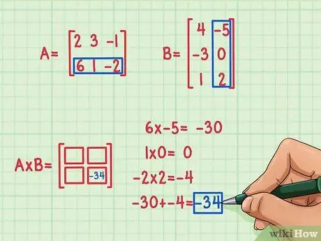 Multiplier les matrices Étape 3