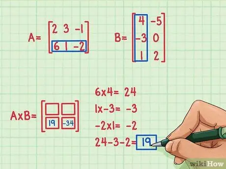 Matrices vermenigvuldigen Stap 4