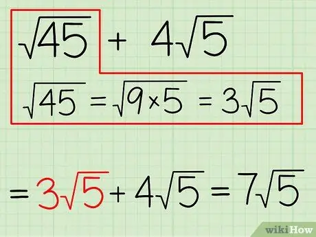 Сложение и вычитание квадратного корня, шаг 5