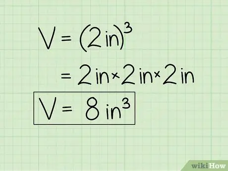 Calcular el volumen de un cubo Paso 3