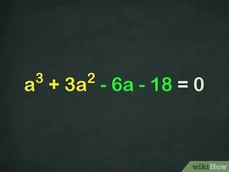 Kub polinomining omilini aniqlash 1 -qadam