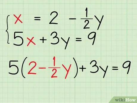 Selesaikan Sistem Persamaan Algebra yang Mengandungi Dua Pembolehubah Langkah 3