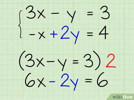 Ikkita o'zgaruvchini o'z ichiga olgan algebraik tenglamalar tizimini eching 8 -qadam