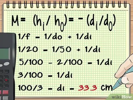 Calculer le grossissement Étape 2