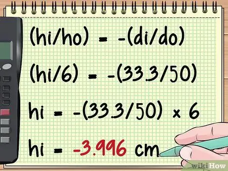 Calculer le grossissement Étape 3