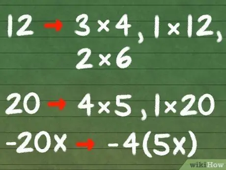 Simplifiqueu les expressions algebraiques Pas 2