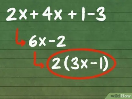 Zjednodušte algebraické výrazy Krok 7