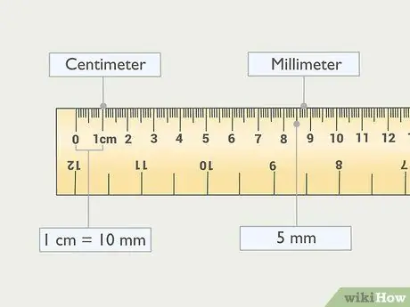 Mittaa millimetrit Vaihe 1