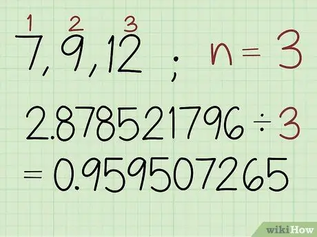 Calculeu la mitjana geomètrica del pas 5