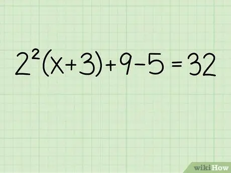 Solve for X Step 1