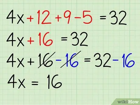 แก้ปัญหาสำหรับ X ขั้นตอนที่ 4