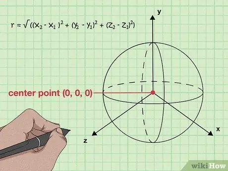 Nrhiav Radius ntawm Sphere Step 10