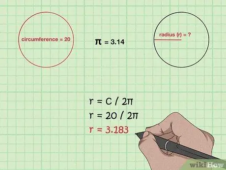 Cerqueu el radi d'una esfera Pas 2