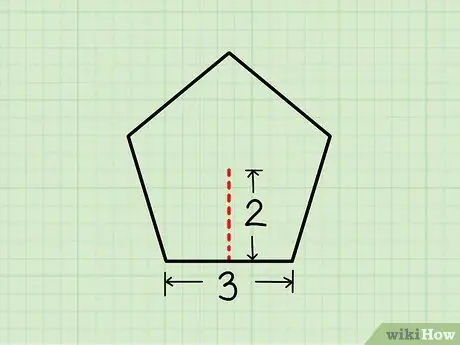 หาพื้นที่ของเพนตากอนปกติ ขั้นตอนที่ 1