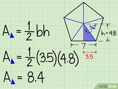 Poiščite območje običajnega Pentagona 10. korak