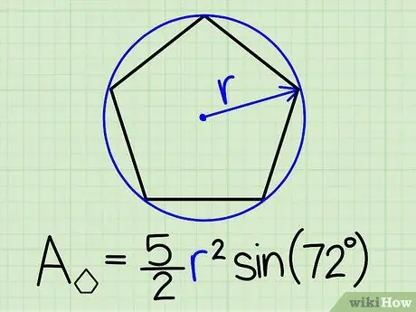 Trouver l'aire d'un pentagone régulier Étape 14