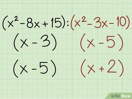 Simplifique una relación Paso 16