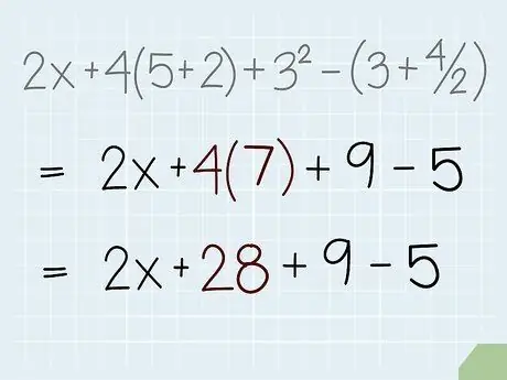 Pojednostavite matematičke izraze Korak 4