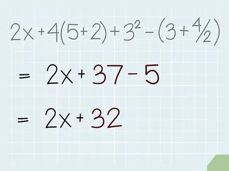 Pojednostavite matematičke izraze Korak 7