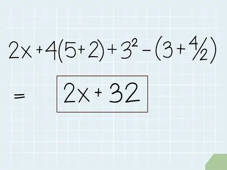 Pojednostavite matematičke izraze Korak 8