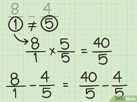 Subtract Fractions from Whole Numbers Step 2