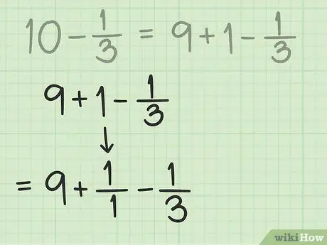 Subtract Fractions from Whole Numbers Step 8