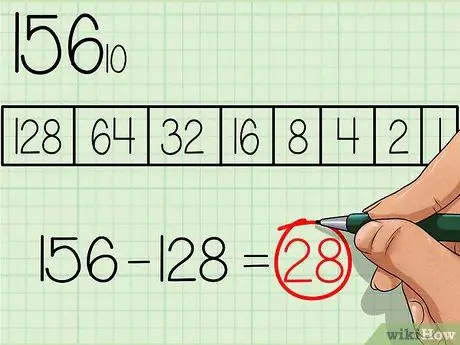 Convertir de decimal a binario Paso 6