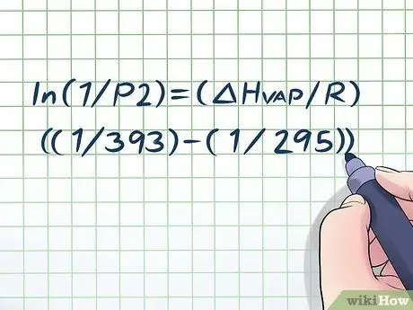 Calcular la presión de vapor Paso 2