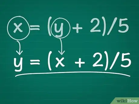 Funktsiyaning teskarisini algebraik tarzda toping 03 -qadam