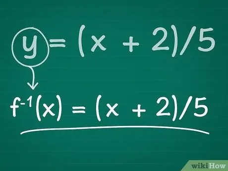 Funktsiyaning teskarisini algebraik tarzda toping 04 -qadam