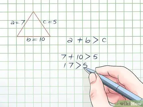 Determineu si les tres longituds laterals són un triangle