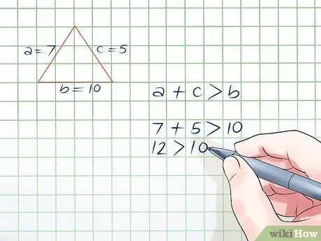 Determineu si les tres longituds laterals són un triangle