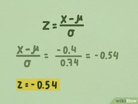 Calculeu les puntuacions Z Pas 15